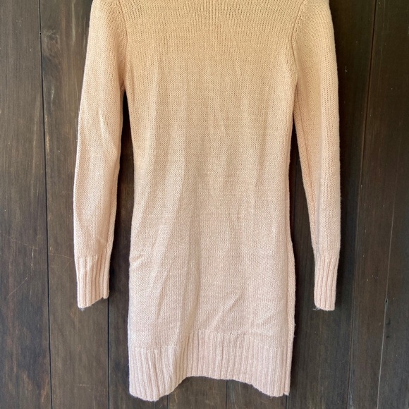 Blush Pink High Neck Sweater Dress - Picture 7 of 8